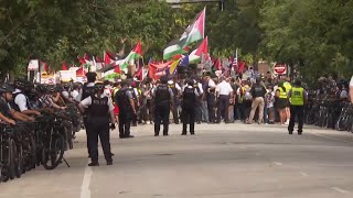 Protesters rally outside of DNC as Chicago officials pledge to keep peace [upl. by Ettevey221]