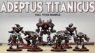 PAINTING SHOWCASE Adeptus Titanicus Titan Maniple Warlord Reaver [upl. by Shana]