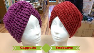 Tutorial Cappello Turbante ai ferri e alluncinetto  spiegazione punto costa americana ai ferri [upl. by Inalej274]