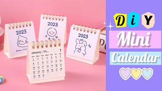 DIY miniature craft  How to make mini calendar  School hacks  miniature [upl. by Piscatelli699]