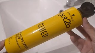 Long Lasting Hairspray  Schwarzkopf Got2b Glued Blasting Freeze Hair Spray Review [upl. by Scotti]