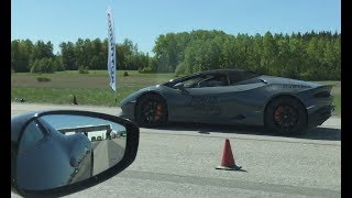 570 HP Ferrari 458 Spider vs 610 HP Lamborghini Huracán Spyder LP6104 4k [upl. by Raye]