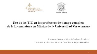 Investigación de Ricardo Rodarte Profesores de Música y TIC [upl. by Salisbury]