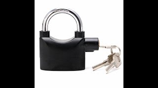 The Alarm Siren Padlock 110dba Instructions Review And Unboxing [upl. by Helsa]