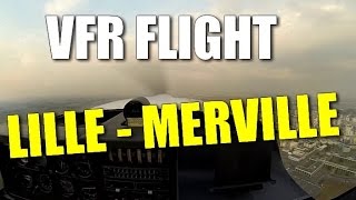 VFR Flight Lille Merville [upl. by Ailes]