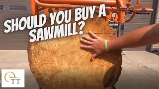 65 Should You Buy a Sawmill Monster White Pine Logs LumberMate 2000 [upl. by Julian782]