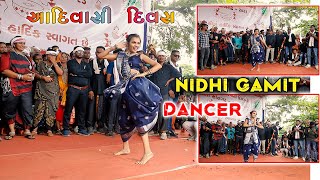 Gamit Nidhi Dancer  Adivasi Day Songadh 2023  Best Perfomonce [upl. by Ttevy]