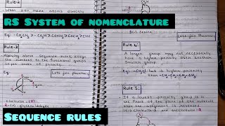 RS system Of Nomenclature Of Optical IsomerSequence rulesSteriochemistry [upl. by Essirehs]