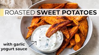 MY NEW FAVORITE SWEET POTATO RECIPE  better than fries [upl. by Ralyks]