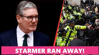 Keir Starmer ran away as farmers started protesting against him [upl. by Cnahc374]