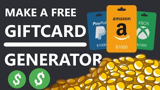 Make a Free Gift Card Generator Website [upl. by Sasnett598]