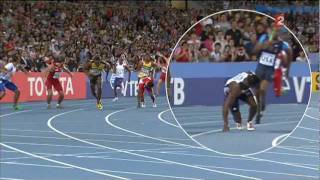 World Record 4x100m Men relay Jamaica  Record du monde relais 4x100m Homme Jamaique  Daegu [upl. by Ayenet605]