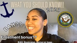 PREPARATION FOR THE US NAVY  Bootcamp BAH Living onoff base etc 2023 [upl. by Vierno477]