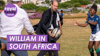 Prince William Plays Rugby in Cape Town Ahead of Earthshot Prize [upl. by Inaniel]