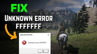 How to Fix Red Dead Redemption 2 Unknown error fffff  FIXED 100 [upl. by Koser969]