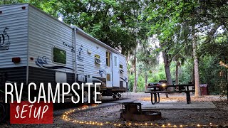 How To Setup Your RV Campsite RV for beginners [upl. by Enirol31]