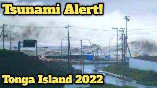 Tsunami in the Tonga Islands Tonga Tsunami Warning 79 magnitude earthquake 11 November 2022 [upl. by Harvey111]