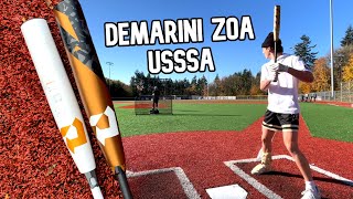 2022 DeMarini ZOA vs DeMarini CF  USSSA Baseball Bat Review [upl. by Mandel]