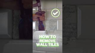 How to Remove Tiles in Less Than a Minute WALLS shorts howto tiles [upl. by Moira]