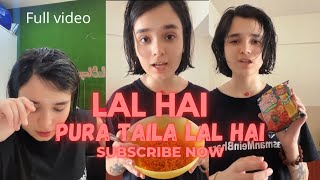 Lal hai pura taila Lal hai 🤣😂 meethika vlogs The sound blaze vlog funny minivlog [upl. by Ongineb]