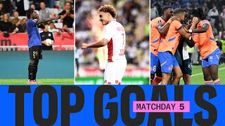 Le TOP BUTS de la 5ème journée  Ligue 1 McDonalds 2425 [upl. by Aihsik]