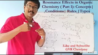 Resonance Effects in Organic Chemistry  Part 1 Concept Conditions Rules Types RemeshgvrCHEM [upl. by Maxia]