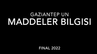 Maddeler bilgisi final 2022 [upl. by Camella]