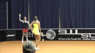 Nastassja Burnett vs Garbine Muguruza service  return game  Porsche Tennis Grand Prix 2013 [upl. by Yram]