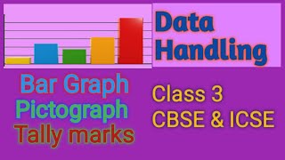 Class 3  Data handling  CBSE amp ICSE  Pictograph amp Bar graph  Tally marks [upl. by Nicolas]