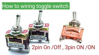 2pin 3pin toggle switch wiring diagram [upl. by Skell]