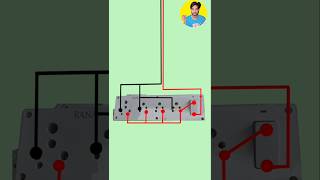 Electrical power borad 1 switch 4 socket wiring shorts shortsfeed shortvideo youtubeshorts [upl. by Airogerg]