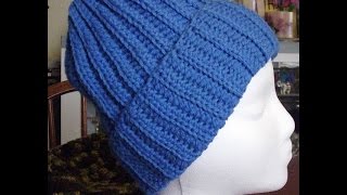 Crochet Ribbed Hat Part 2 [upl. by Karon]