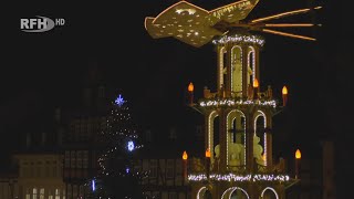 Die Adventsstadt ist eröffnet  Stollenanschnitt auf dem Quedlinburger Weihnachtsmarkt  RFH aktuell [upl. by White]