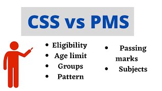 CSS vs PMS  Difference between CSS and PMS Subjects Eligibility criteria  Age limit Pattern [upl. by Fernyak897]