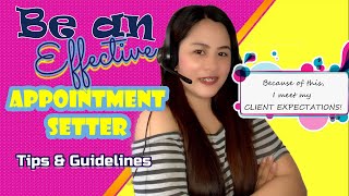 How to be an Effective Appointment Setter  HOMEBASED JOB PH [upl. by Lachman]