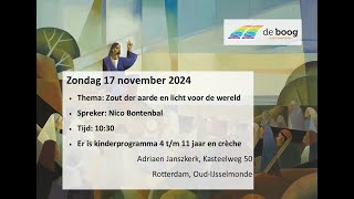 Adriaen Janszkerk  Kerkdienst 17 november 2024 [upl. by Blunt921]