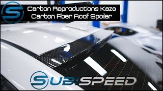 Subispeed  Carbon Reproductions Kaze Carbon Fiber Roof Spoiler [upl. by Rozalin]