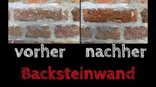 Backsteinwand restaurieren sanieren falsch verfugt  DIY Praxistipp  Verfugen von Sichtmauerwerk [upl. by Ayal]