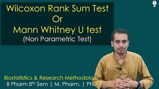 Wilcoxon Rank Sum Test  Mann Whitney U Test  Non Parametric Test [upl. by Hurwitz]