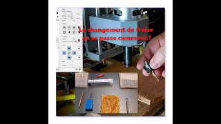 CNC Le changement de fraise avec GRBL avec plusieurs parcours doutils [upl. by Nnayd]