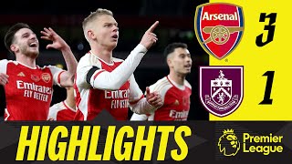 Zinchenko amp Saliba Cancel Out Brownhill Equaliser  HIGHLIGHTS  Arsenal 31 Burnley [upl. by Alesiram548]