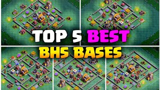 Best Builder hall 5 Trophy Base With Link 2023  Bh5 best top5 bases [upl. by Lleira]