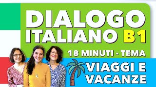 Dialogo Naturale italiano  Tema Viaggi e Vacanze ✈️ B1 Italian Conversation 🇮🇹 conversation ita [upl. by Idette]