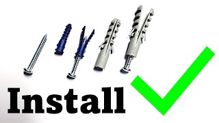 How to Install a Plastic Drywall Anchor  Right AND Wrong Drill Bit [upl. by Mosnar]