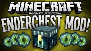 ENDERCHESTS IN MCPE  The Enderchest Mod  Minecraft Pocket Edition [upl. by Anyk]