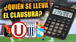 CALCULADORA REALISTA DEL TORNEO CLAUSURA  ¿ALIANZA O UNIVERSITARIO  TRES EN CANCHA 12 [upl. by Akener]