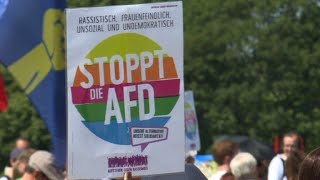 AntiAfD protesters demonstrate in Berlin [upl. by Sorips394]