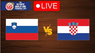 🔴 Live Slovenia vs Croatia  FIBA Olympic Qualifying Tournament 2024  Live Play By Play Scoreboard [upl. by Eniretak]