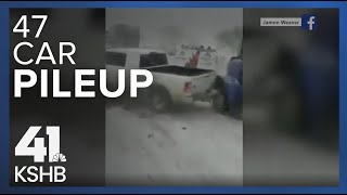 Dramatic video shows 47car pileup near Oak Grove [upl. by Ttekcirc]