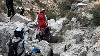 Riding Dirt Bikes UP Devils Canyon Southern California Part 1 Gnarly [upl. by Elinor]